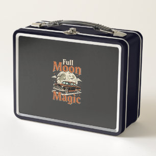 Halloween Vollmond Magie Vintage Auto Metall Brotdose