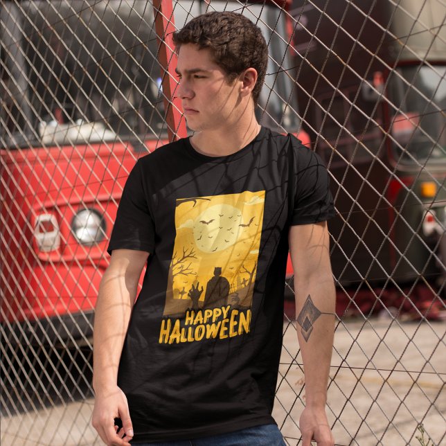 Halloween Vollmondnacht Tri-Blend Shirt (Von Creator hochgeladen)