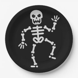 Halloween vom Skeleton-Glitzer Pappteller