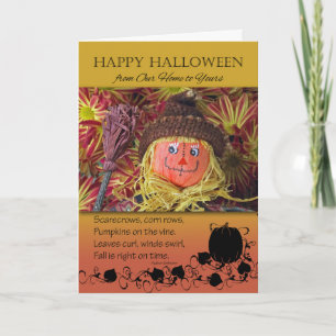 Halloween von unserer Zuhause zu deiner, Scarecrow Karte