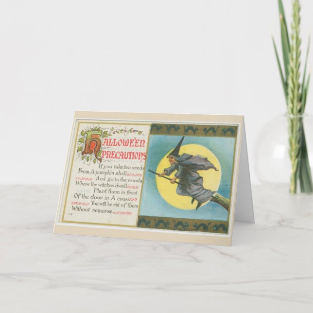 Halloween-Vorkehrungskarte Karte (Vorderseite)