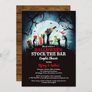 Halloween-Vorrat das Bareinladungs-Zombiecocktail Einladung
