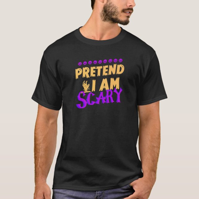 Halloween Vortäuschen Ich bin Beängstigend Männer  T-Shirt (Vorderseite)