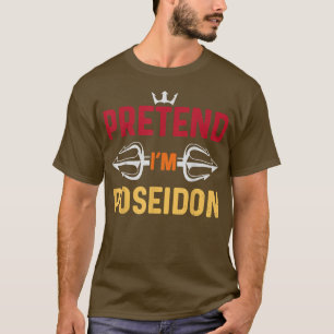 Halloween Vortäuschen Im Poseidon Kostüm Griechisc T-Shirt