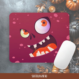 Halloween Wacky Purple Monster Mousepad
