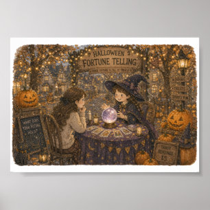 Halloween-Wahrsagerei für Hexenparty-Liebhaber Poster