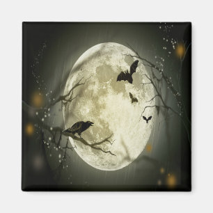 Halloween-Wald, Fledermäuse, Landschaft Magnet