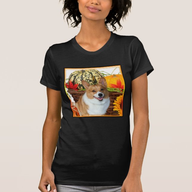 Halloween Waliser Corgi T-Shirt (Vorderseite)