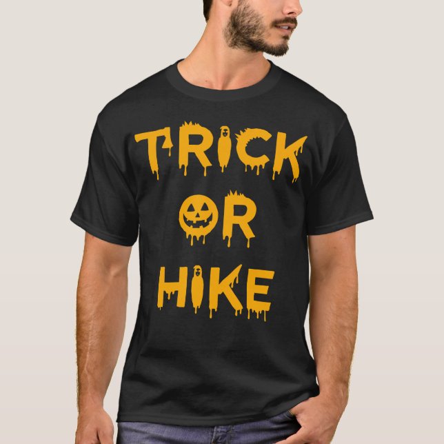 Halloween-Wanderer beim Wandern T-Shirt (Vorderseite)