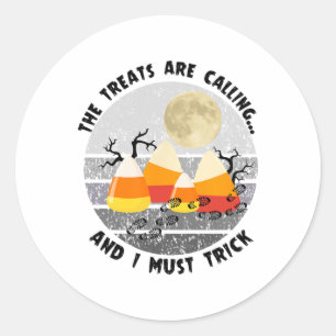 Halloween Wandern Funny Wiker Nature Lover Camping Runder Aufkleber