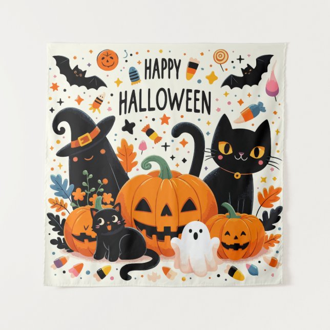 Halloween Wandteppich (Vorderseite)