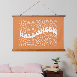 Halloween Wandteppich Mit Holzrahmen