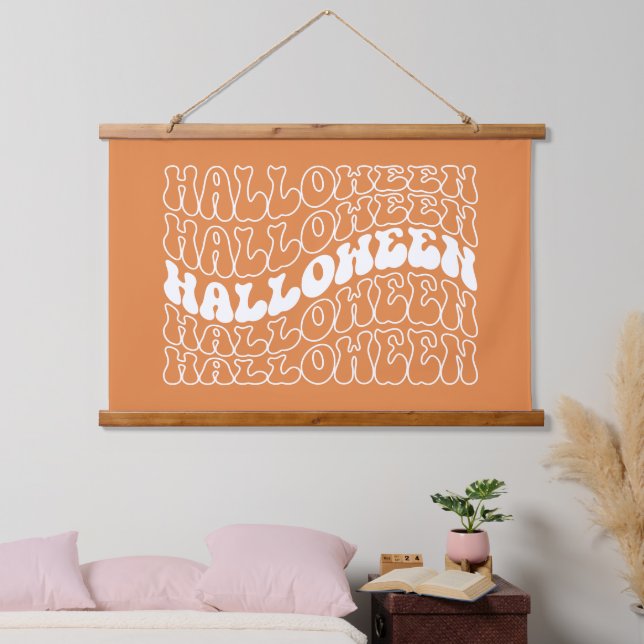 Halloween Wandteppich Mit Holzrahmen (Schlafzimmer)