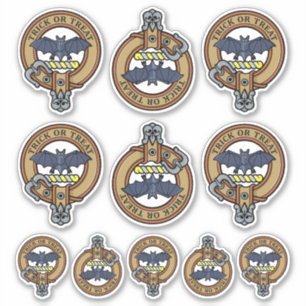Halloween Wappen Sticker Set