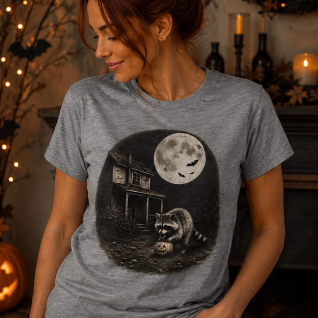 Halloween-Waschbär Tri-Blend Shirt (Von Creator hochgeladen)