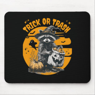 Halloween-Waschbär-Trick oder Müll Retro-Waschbäre Mousepad