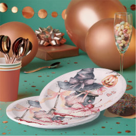 Halloween Wasserfarbcoquette Geburtstagsparty Pappteller