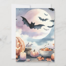 Halloween Wasserfarbe Feiertagskarte