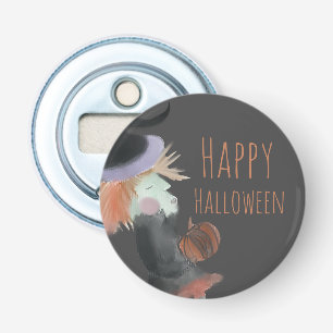 Halloween-Wasserfarbe-Hexe-Kürbis Flaschenöffner