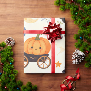 Halloween-Wasserfarben-Kinderillustration Geschenkpapier