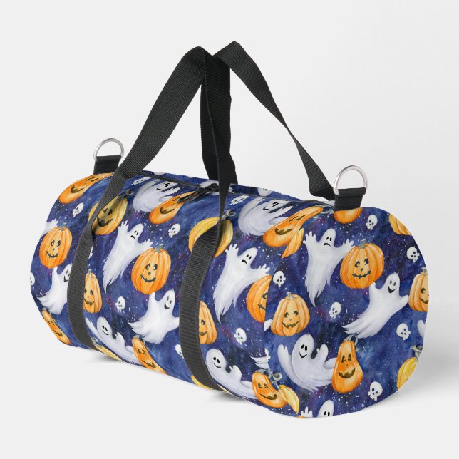 Halloween Wasserfarbmuster Duffle Bag (Linke Seite)