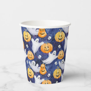 Halloween Wasserfarbmuster Pappbecher