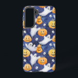 Halloween Wasserfarbmuster Samsung Galaxy Hülle<br><div class="desc">Dieses Design zeichnet sich durch ein skurriles und festliches Halloween-Wasserfarbenmuster aus. Das Design umfasst einen dunklen, sternförmigen Nachthimmel, der die Bühne für eine Sammlung freundlicher Geister und fröhlicher Jack-o'-Laternen Set. Die Geister sind in sanften Weißen mit verschiedenen niedlichen Ausdrücken gemalt und schwebend spielerisch um die Szene herum. Die Kürbis sind...</div>