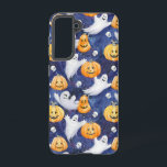 Halloween Wasserfarbmuster Samsung Galaxy Hülle<br><div class="desc">Dieses Design zeichnet sich durch ein skurriles und festliches Halloween-Wasserfarbenmuster aus. Das Design umfasst einen dunklen, sternförmigen Nachthimmel, der die Bühne für eine Sammlung freundlicher Geister und fröhlicher Jack-o'-Laternen Set. Die Geister sind in sanften Weißen mit verschiedenen niedlichen Ausdrücken gemalt und schwebend spielerisch um die Szene herum. Die Kürbis sind...</div>