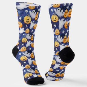 Halloween Wasserfarbmuster Socken