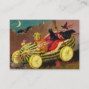 Halloween-Wassermelonen-Kutsche Visitenkarte