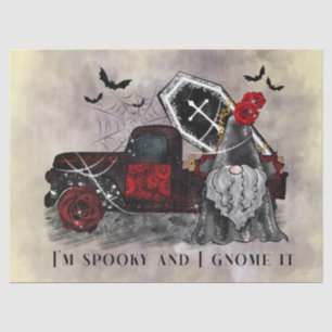 Halloween Watercolor Truck Gnome Seidenpapier