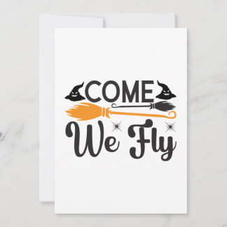 Halloween We Fly Birthday Einladung