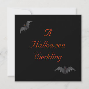 Halloween Wedding - Bat Duo [a] Einladung