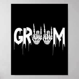 Halloween Wedding Bride Groom Skelett bis zum Tod Poster