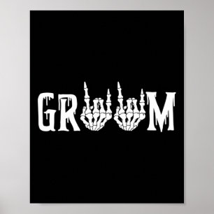 Halloween Wedding Bride Groom Skelett bis zum Tod Poster