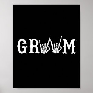 Halloween Wedding Bride Groom Skelett bis zum Tod Poster