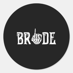 Halloween Wedding Bride Groom Skelett bis zum Tod Runder Aufkleber