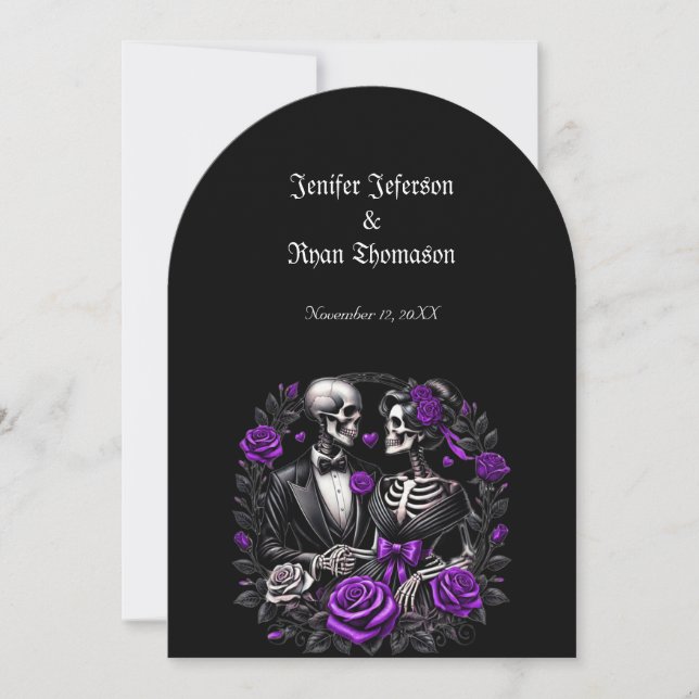 halloween wedding Invitation Einladung (Vorderseite)