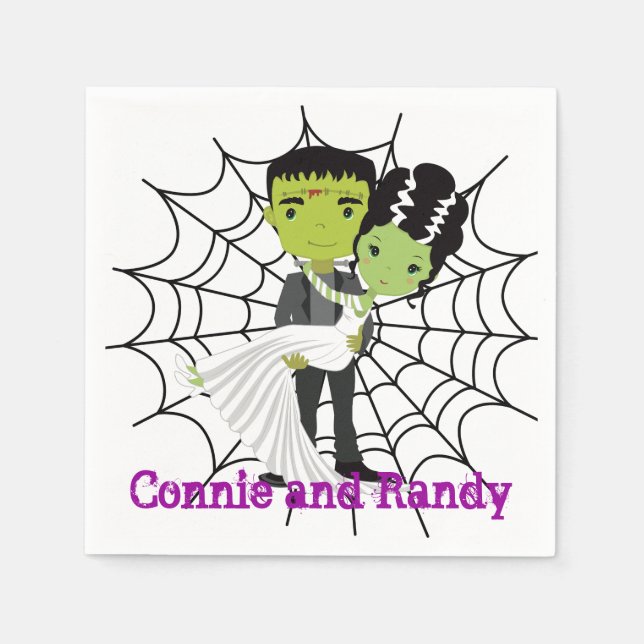 Halloween Wedding Napkin Serviette (Vorderseite)