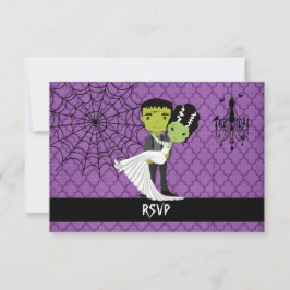 Halloween Wedding RSVP Bride von Frankenstein