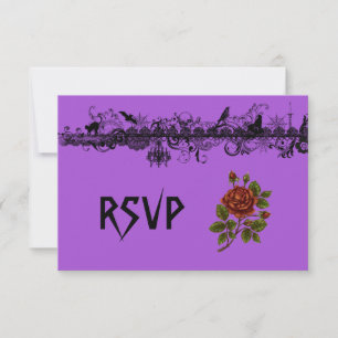 Halloween Wedding RSVP Karte