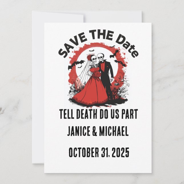 Halloween Wedding Save the Date (Vorderseite)