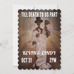 HALLOWEEN WEDDING SKELETON COUPLE EINLADUNGEN