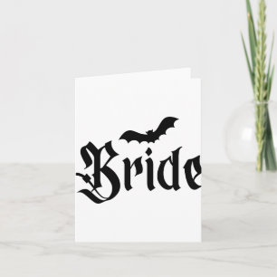 Halloween Wedding Spooky Bride Groom Couple Matchi Karte