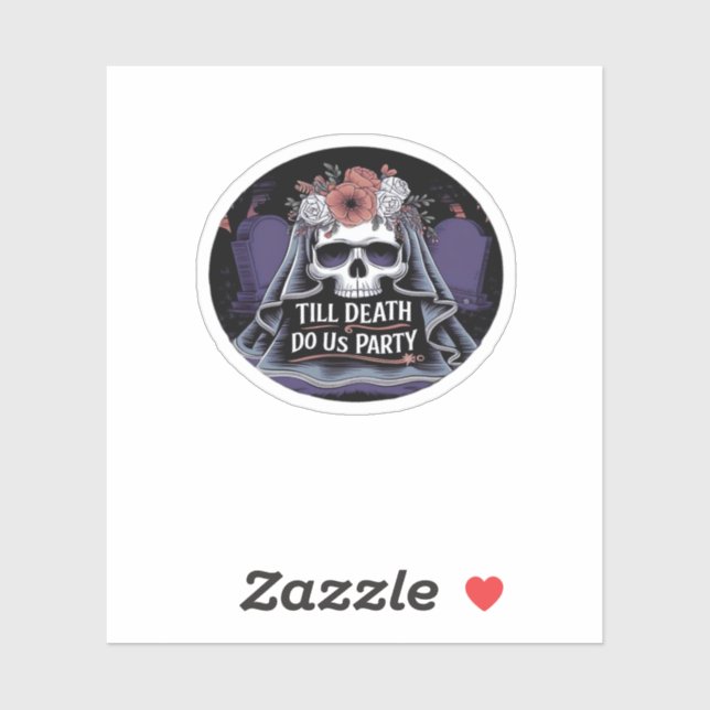 Halloween Wedding Spooky Wedding Halloween-Party T Aufkleber (Blatt)