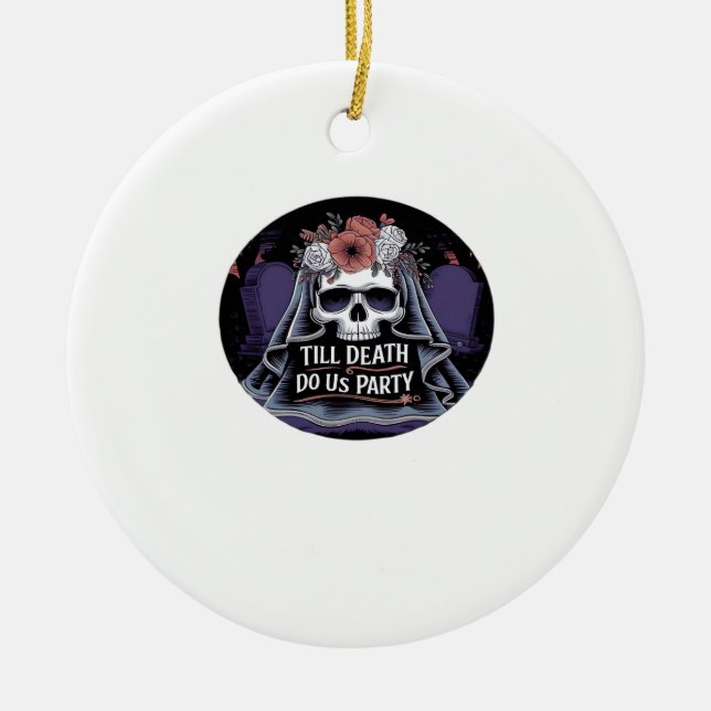 Halloween Wedding Spooky Wedding Halloween-Party T Keramik Ornament (Vorne)