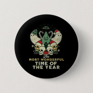 Halloween Weihnachten Mashup Vintage Kostüm Button
