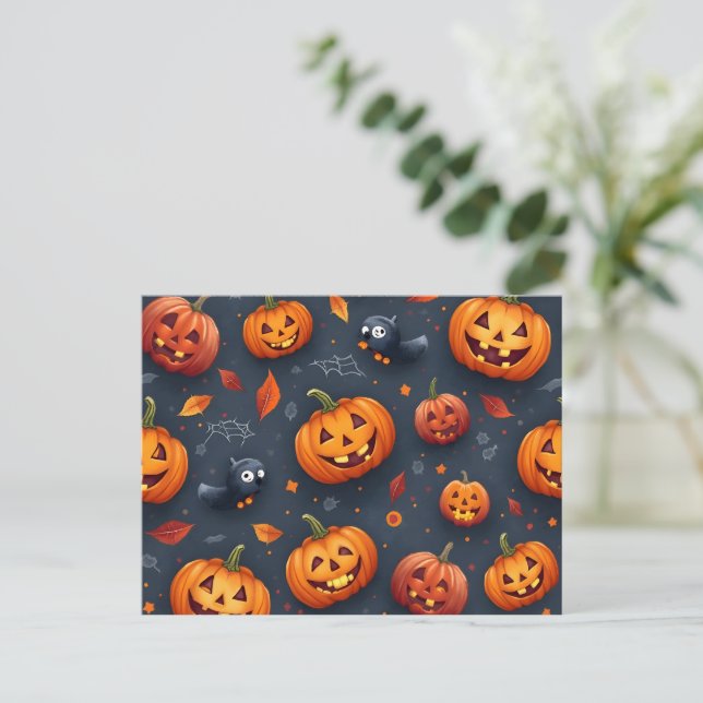 Halloween-Weihnachtskarte Feiertagspostkarte (Stehend Vorderseite)