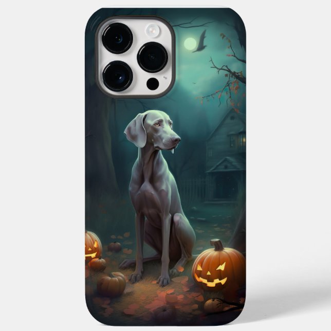 Halloween Weimaraner mit Pumpkins Beängstigend Case-Mate iPhone Hülle (Rückseite)