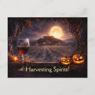 Halloween Wein Weingut Weinberg Lustig Postkarte